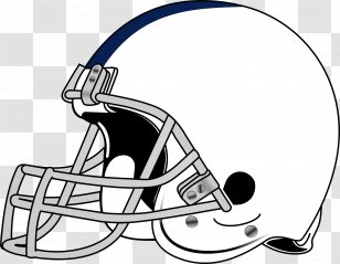 Football Helmet American Clip Art - Black And White - Cliparts Transparent PNG