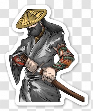 Sticker Label Die Cutting Samurai El SamurÃ¡i Barbudo - Automotive Design Transparent PNG