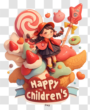Happy Childrens Day - Happy Children's Day Candy Girl Transparent PNG