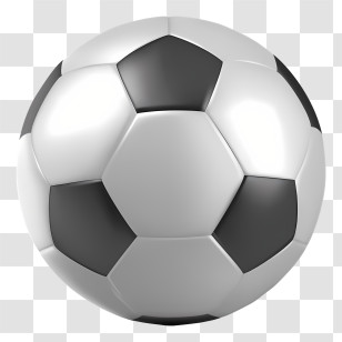 Football - Classic Black And White Soccer Ball Transparent PNG