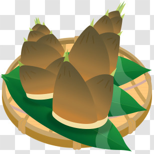Bamboo Shoot - Fresh Bamboo Shoots On A Bamboo Tray Illustration Transparent PNG