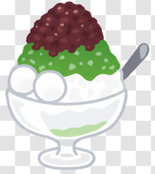 Icon - Delicious Shaved Ice Dessert Bowl Transparent PNG