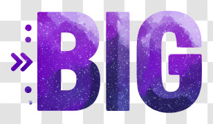 Big Logo - Bold Purple BIG Lettering Transparent PNG