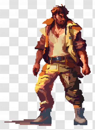 Pixel Man - Pixel Art Adventure Character Transparent PNG