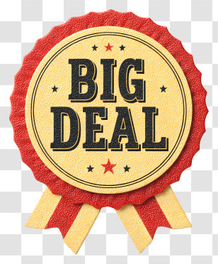 Big Deal - Big Deal Gold Badge Transparent PNG