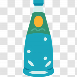 Mineral Water - Blue Water Bottle With Design Transparent PNG