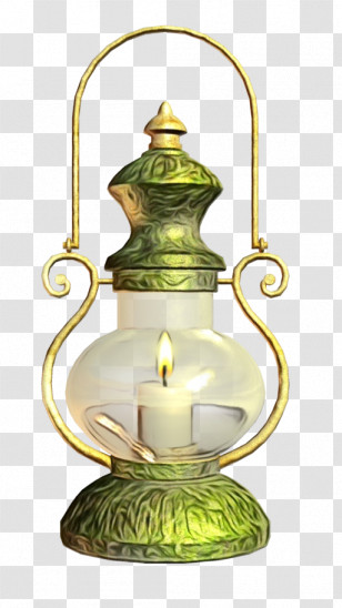 Lantern Brass Oil Lamp Lighting Light Fixture Transparent PNG