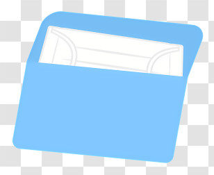 Health - Blue Envelope For Letters Transparent PNG