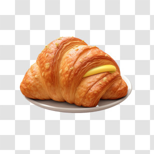 Croissant Bread - Warm Butter Croissant Breakfast Illustration Transparent PNG