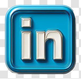 Linkedin Logo - 3D LinkedIn Logo Design Transparent PNG