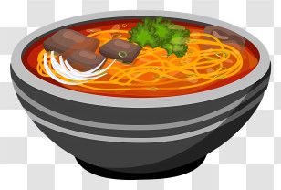 Thai Food - Hot Noodle Soup Illustration Transparent PNG