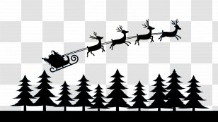 Reindeer Pull A Cart - White Christmas - Brand Transparent PNG