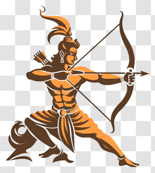 Rama Navami - Mythical Archer In Action Transparent PNG