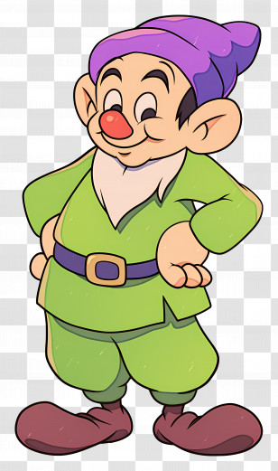 Dwarf - Cartoon Dwarf In Green Clothing Transparent PNG
