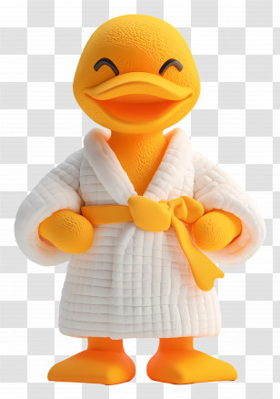 Bathrobe - Cute Duck In White Bathrobe Transparent PNG