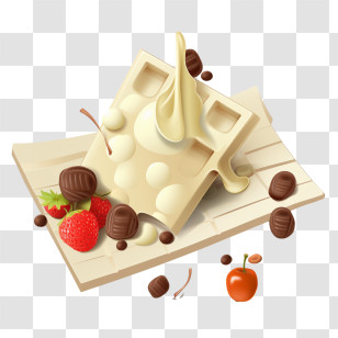 Milk Chocolate - White Chocolate With Strawberries And Chocolates Transparent PNG