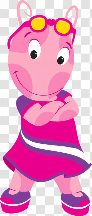 Backyardigans - Pink Cartoon Character In Dress Transparent PNG