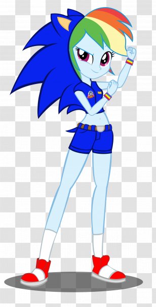 Rainbow Dash Sonic Forces My Little Pony: Equestria Girls - Cartoon - Dress Transparent PNG
