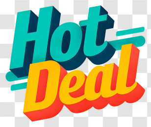 Hot Deal - Hot Deal 3D Text Logo Transparent PNG