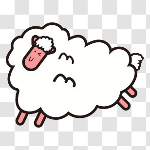 Sheep - Cute Sheep Cartoon Transparent PNG