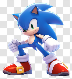 Sonic 3d - Fast Blue Hedgehog Pointing Forward Transparent PNG