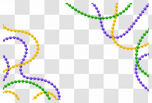 Mardi Beads - Colorful Beads For Mardi Gras Transparent PNG
