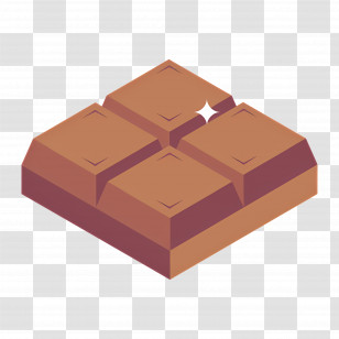 Chocolate Bar - Chocolate Bar With Squares Transparent PNG
