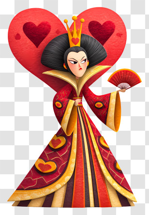 Queen Of Hearts - Queen Of Hearts Character Transparent PNG