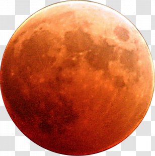 Blood Moon Supermoon January 2018 Lunar Eclipse - Full Transparent PNG