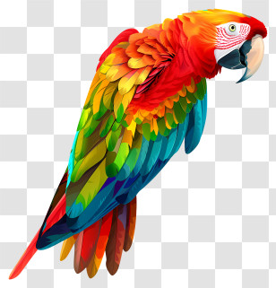 Macaw - Colorful Macaw Parrot Illustration Transparent PNG