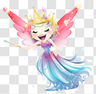 Fairy - Magical Fairy With Crown And Wings Transparent PNG