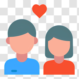 Love Couple - Couple With Heart Icon Transparent PNG