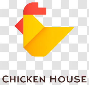 Chicken House Logo - Chicken House Origami Chicken Logo Transparent PNG