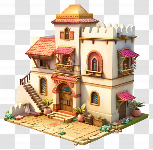 Indian House - Traditional Styled House Illustration Transparent PNG