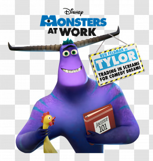 Monsters At Work - Tylor Monster With Comedy Book Transparent PNG