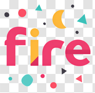 Fire - Pink Fire Wordmark Logo Transparent PNG