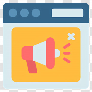 Web Pop Up - Megaphone In Browser Icon Transparent PNG