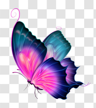 Mariposas - Colorful Butterfly Illustration With Gradient Wings Transparent PNG
