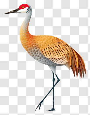 Sandhill Crane - Elegant Crane Bird Transparent PNG