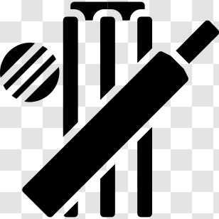 Cricket - Cricket Bat And Ball Icon Transparent PNG