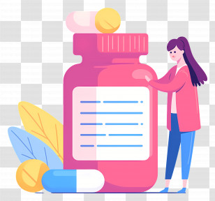 Weight Loss Pills - Medicine Bottle With Pills Transparent PNG