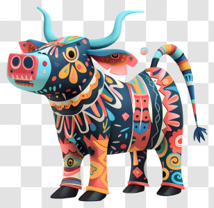 Cow Toy - Decorative Bull Sculpture Transparent PNG