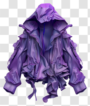 Jacket - Stylish Purple Hooded Jacket Transparent PNG