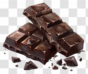 Chocolate Bars Illustration - Illustration Of Dark Chocolate Bars Transparent PNG