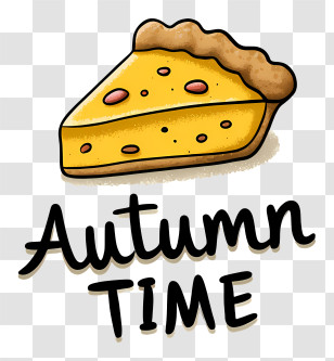 Logo Word Autumn Time - Autumn Pie Slice Graphic Transparent PNG
