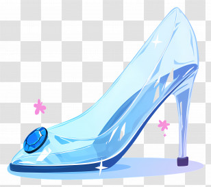Cinderella Glass Shoe - Magical Fairy-Tale Inspired Glass Slipper Transparent PNG