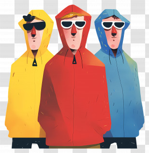 Men In Hoodies - Hooded Figures In Casual Style Transparent PNG
