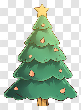 Christmas Tree - Traditional Green Christmas Tree Design Transparent PNG