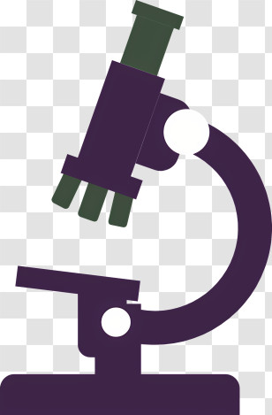 Microscope - Purple Microscope Silhouette For Science Illustration Transparent PNG