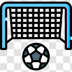 Football Net - Soccer Goal With Ball Transparent PNG